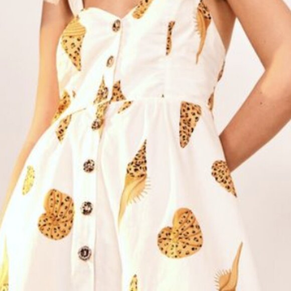 Farm Rio Leopard Shell Midi Dress, Size Medium, 100% Cotton, New with Tags - Picture 4 of 9